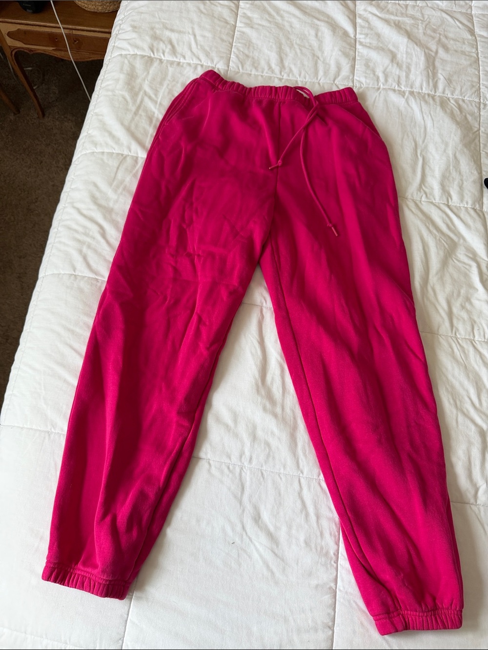 Good American Hot Pink Jogger Track Pants